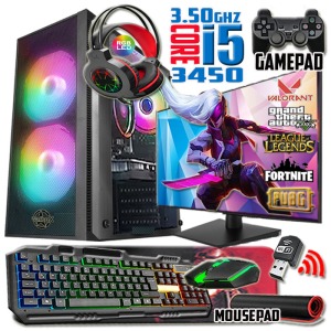 Power I5 3450 Turbo:3.50ghz 16gb Ram 256gb Ssd 250gb Hdd R7 240 4gb E.kartı 21.5 Monitör Gaming Set