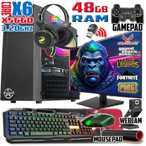 Gorilla Xeon X5660 48gb Ram 256gb Ssd 250gb Hdd R7 240-4gb E.kartı 20